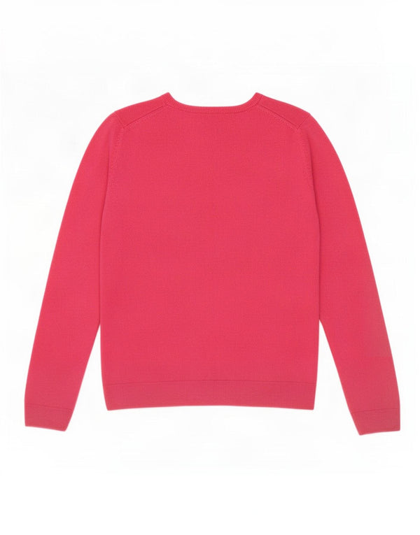 Marks & Spencer Pull col bateau pour femme UK 14 Acrylique rose moyen