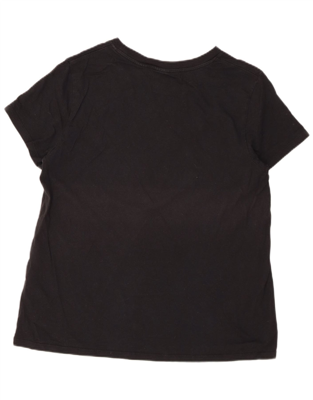 Levi's T-Shirt Femme UK 16 Large Noir Coton