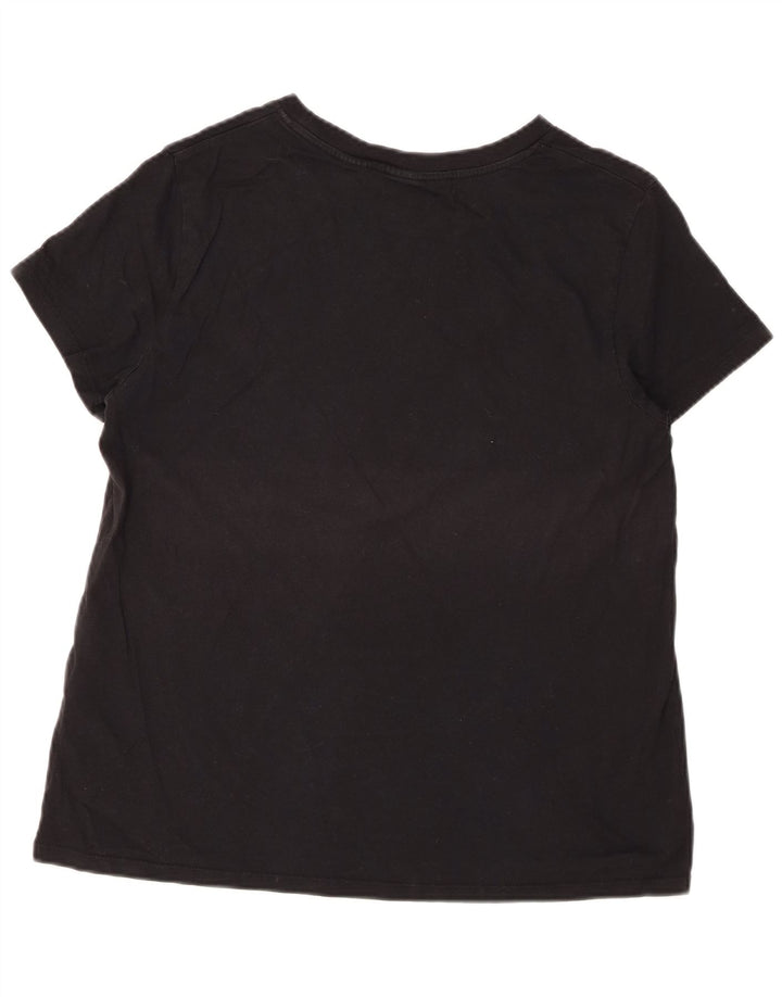 Levi's T-Shirt Femme UK 16 Large Noir Coton