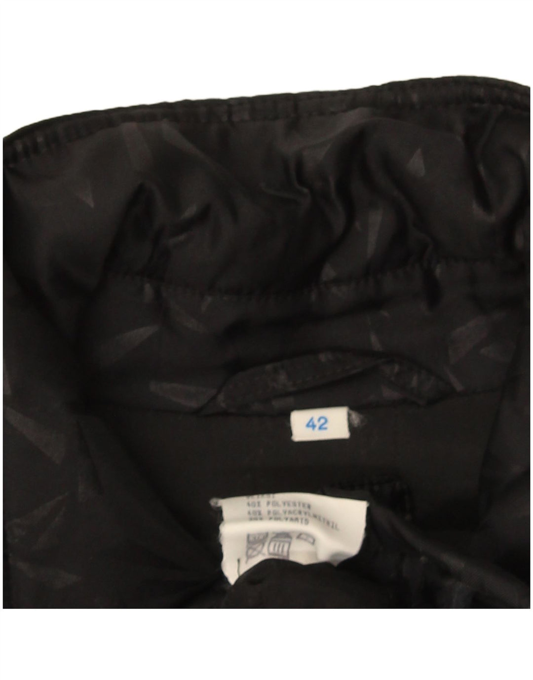 vintage Femme Coupe-vent surdimensionné Manteau IT 42 Moyen Noir Géométrique
