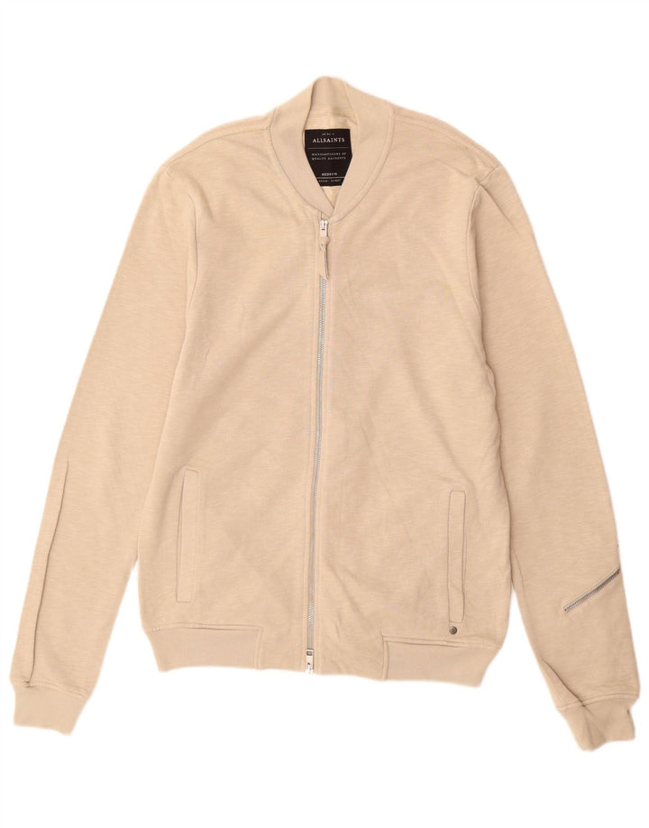 All Saints Veste De Survêtement En Coton Beige Moyen Homme