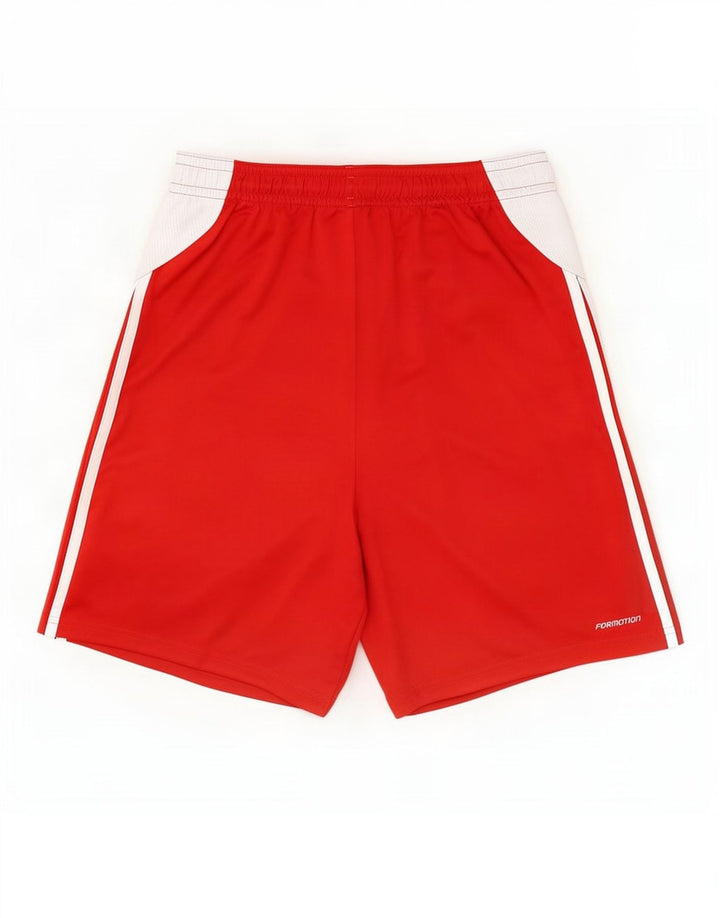 Adidas Short de sport pour homme Large Rouge Colorblock Polyester