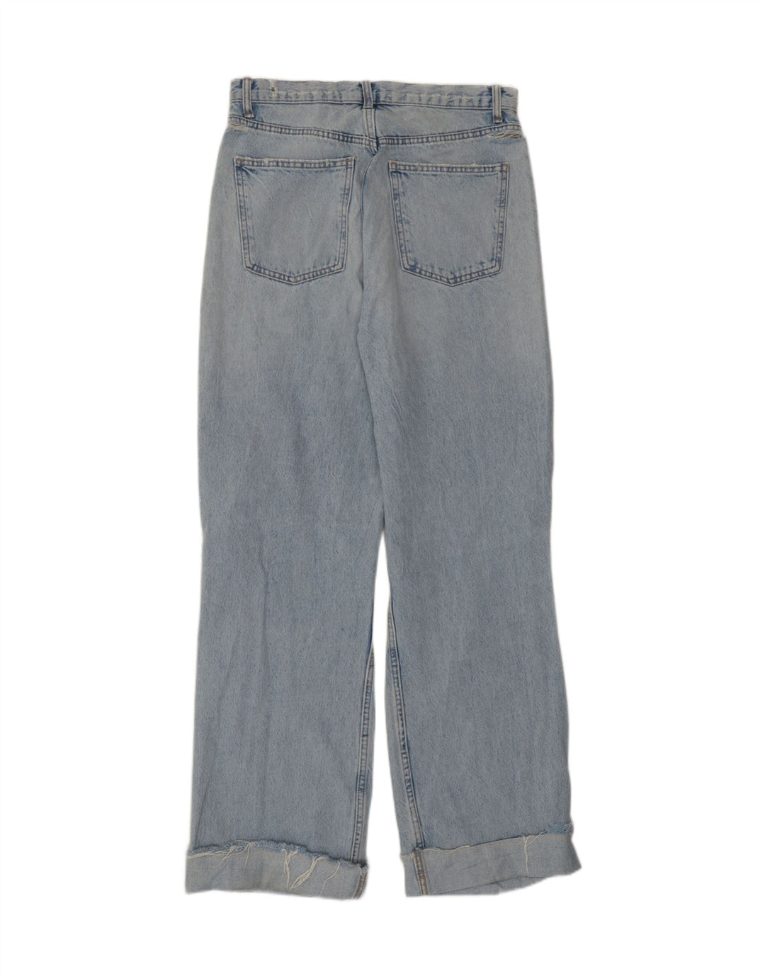 Zara Jean taille haute effet vieilli pour femme EU 40 Medium W30 L31 Bleu