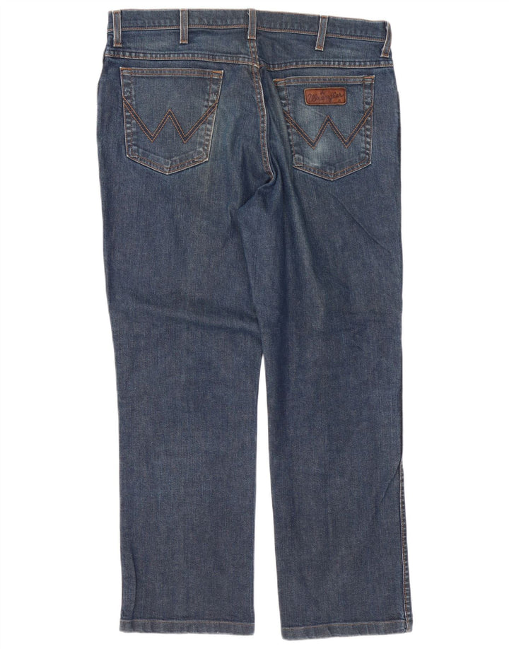 Wrangler Jean Droit Texas Stretch Homme W38 L29 Bleu Coton