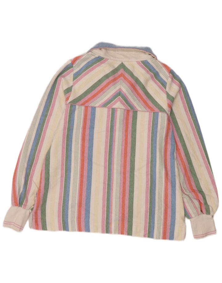 Joules Womens Zip Neck Sweatshirt Jumper UK 8 Small Multicolore Rayé