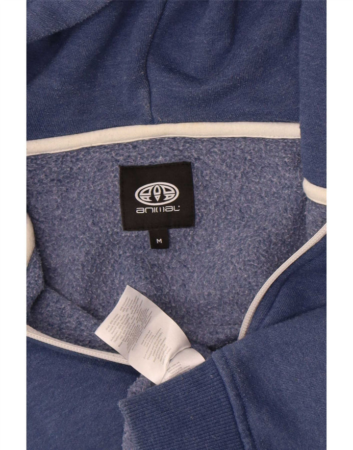 Animal Pull à Capuche Zippé Homme Bleu Moyen Coton