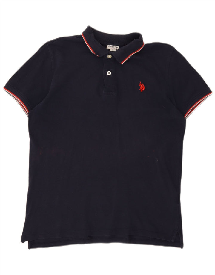 U.S. Polo Assn. Chemise Homme Coton Rayé Bleu Marine Moyen