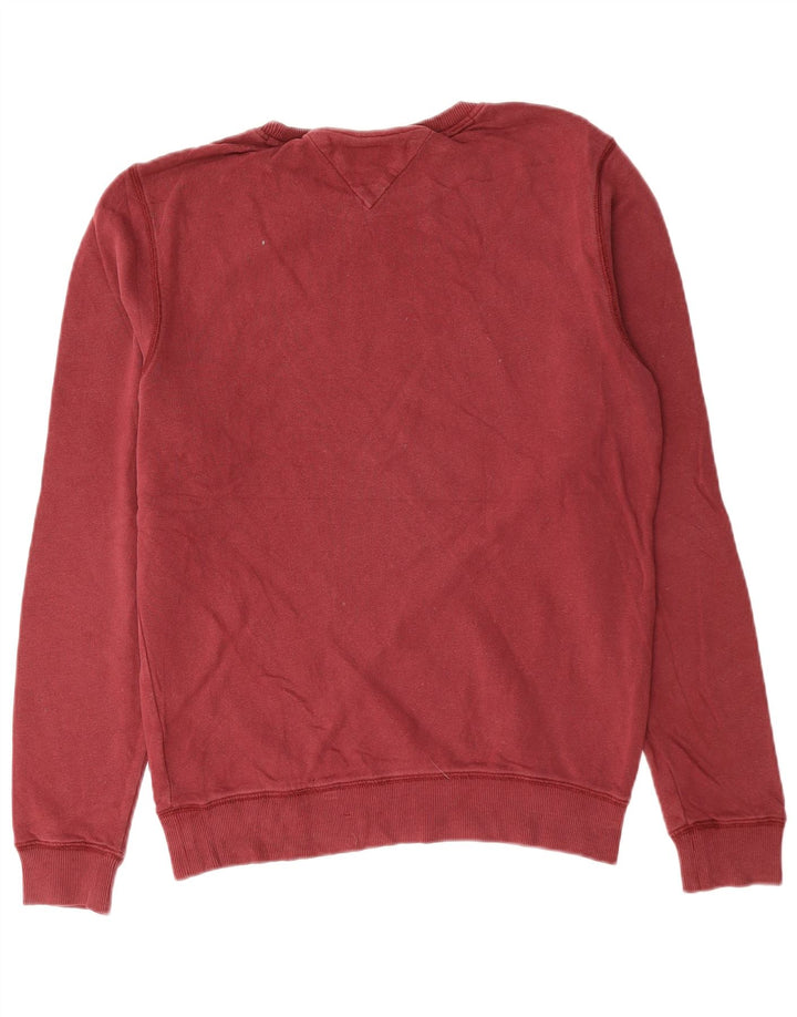 Tommy Hilfiger Sweat-shirt pour homme en coton rouge Small