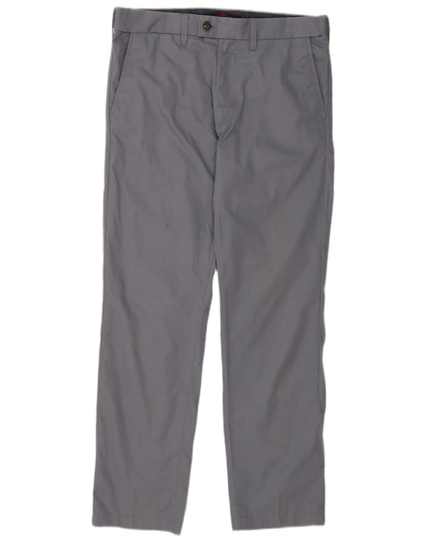 Marks & Spencer Pantalon Chino Droit Homme W32 L31 Bleu Coton