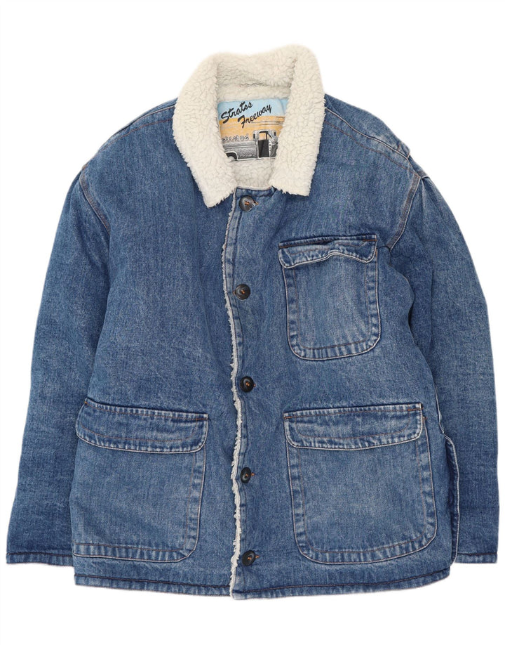 Stratos Veste en jean Sherpa pour homme UK 38 Bleu moyen Coton Rétro