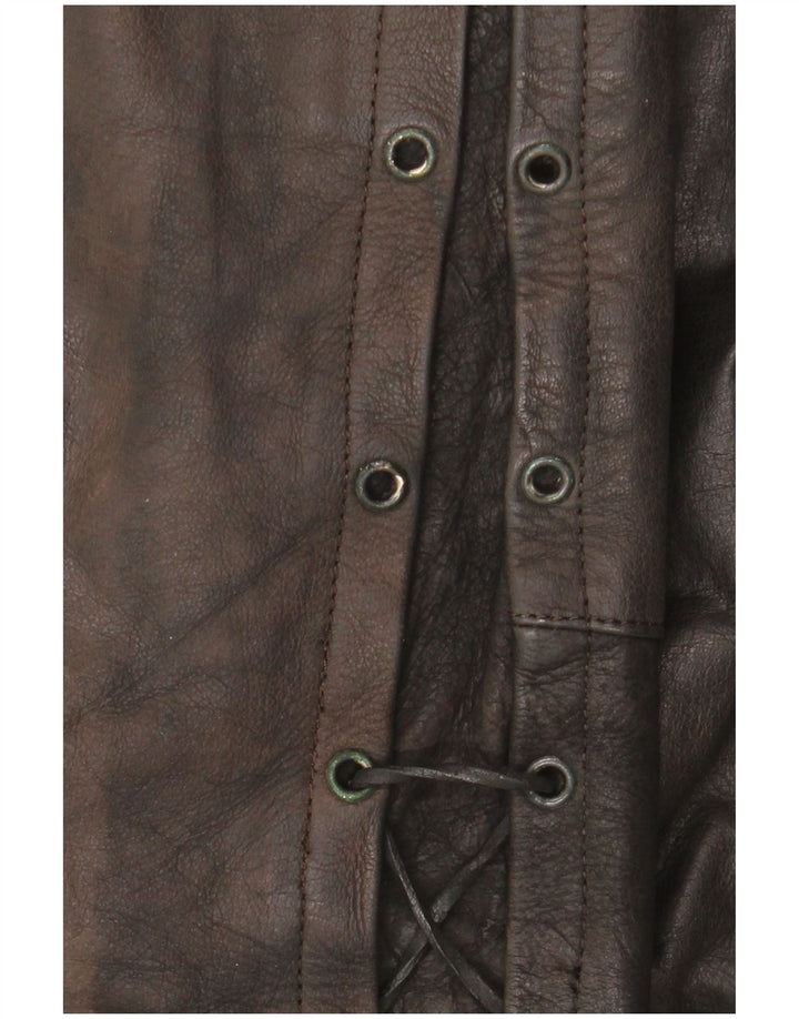 Pantalon en cuir homme vintage W36 L34 Noir