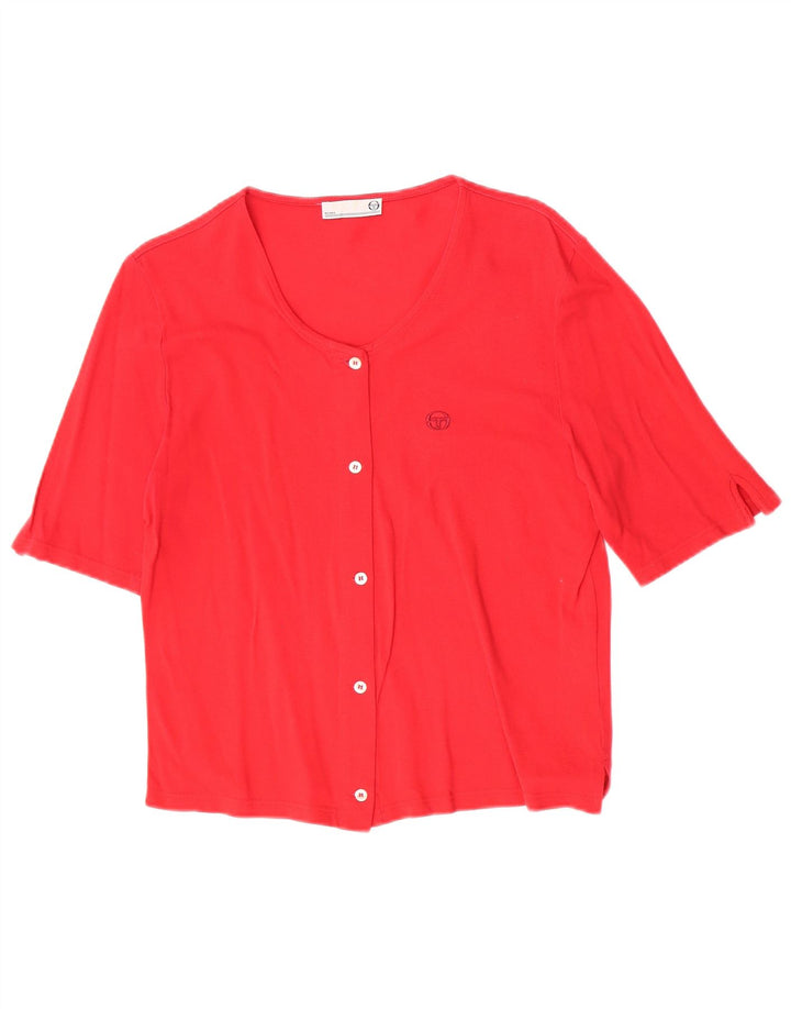 Sergio Tacchini Chemisier à manches courtes pour femme IT 48 XL Rouge
