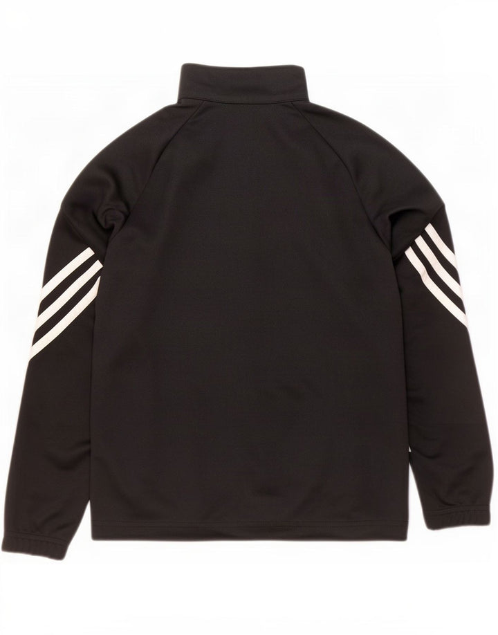 Veste de survêtement Adidas Climalite Garçon 9-10 ans Noir Polyester