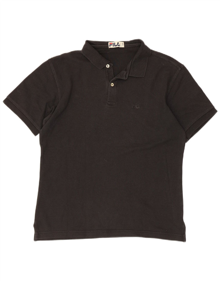 Fila Polo Homme Petit Noir Coton