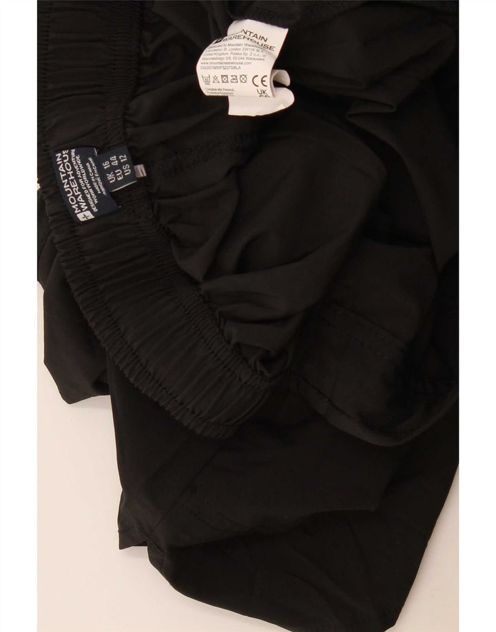 Mountain Warehouse Short de sport pour femme UK 16 Large Noir Polyester