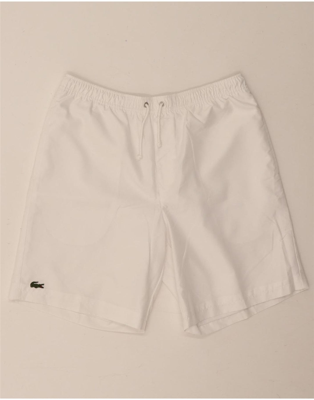 Lacoste Short de sport pour homme Taille 4 Polyester blanc moyen