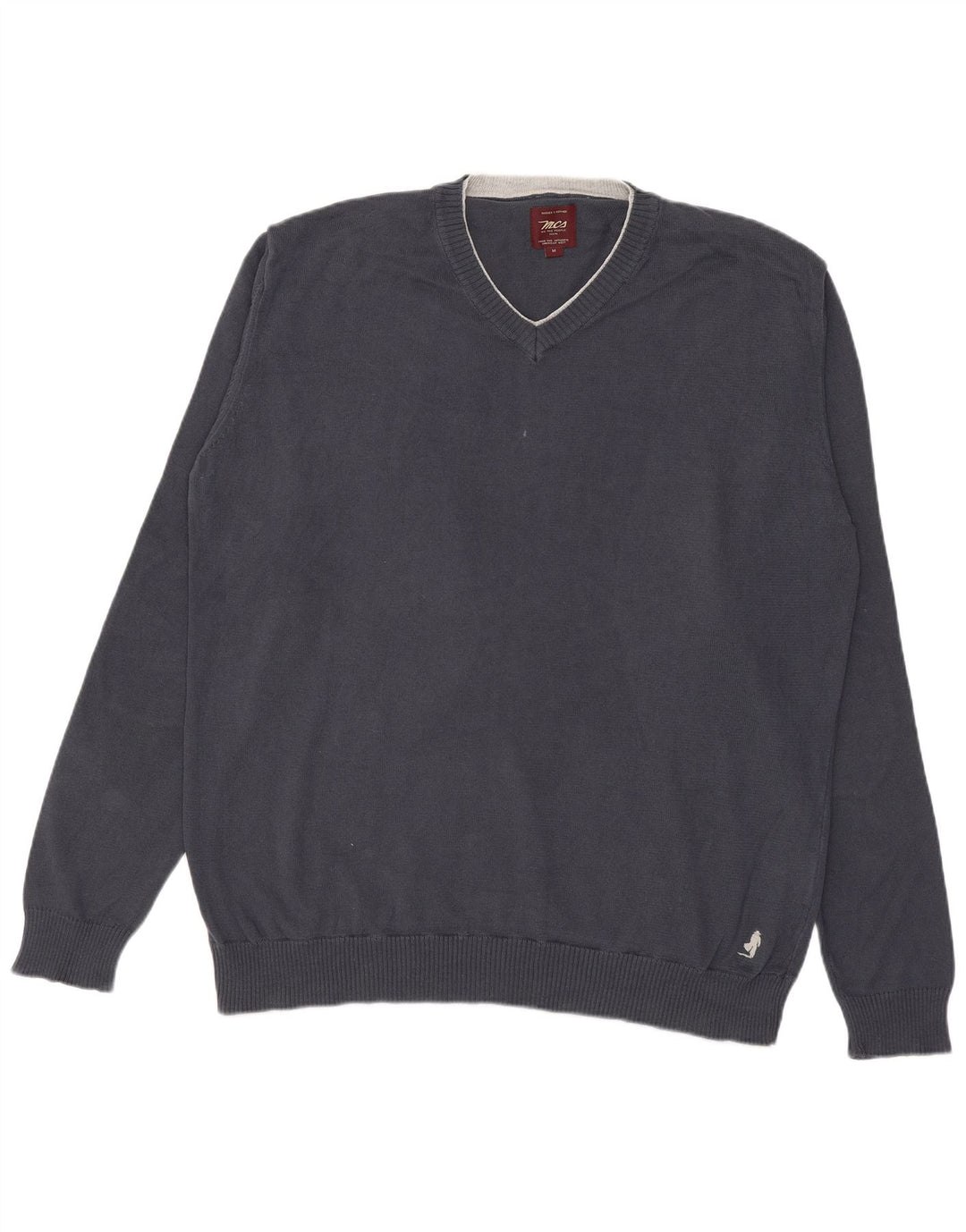 Marlboro Classics Pull col V Homme Gris Moyen Coton