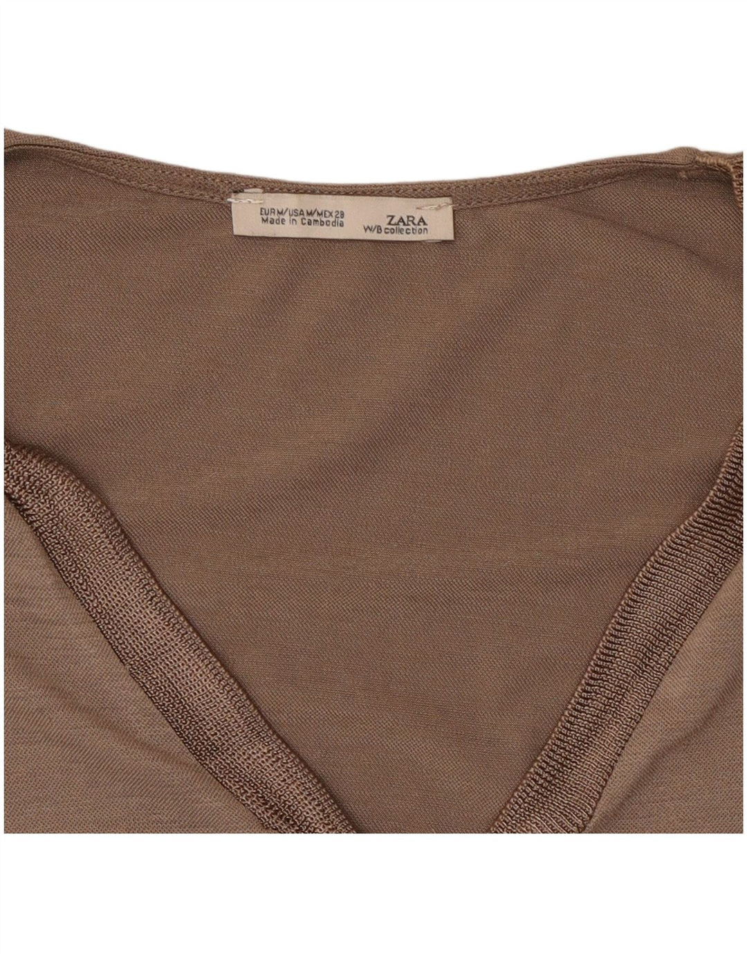 ZARA Femme Chemisier Top UK 14 Gris Moyen