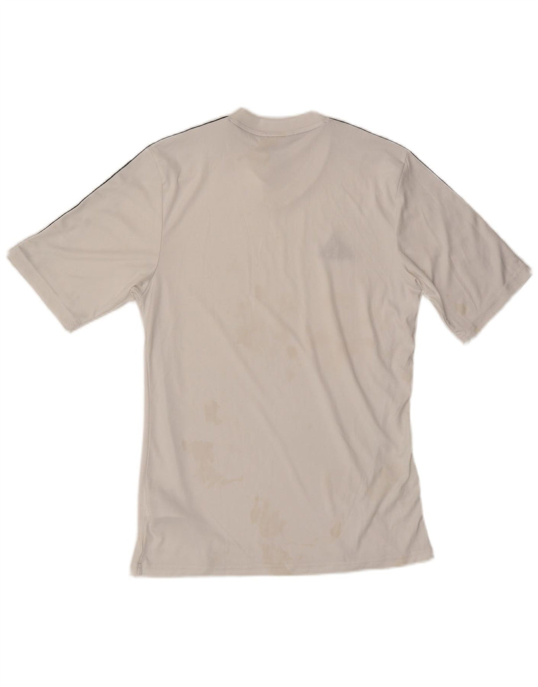 ADIDAS Hommes Climalite T-Shirt Haut Petit Blanc Polyester