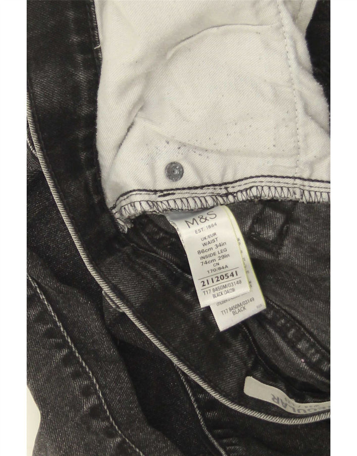 Marks & Spencer Jean droit homme W34 L29 coton noir