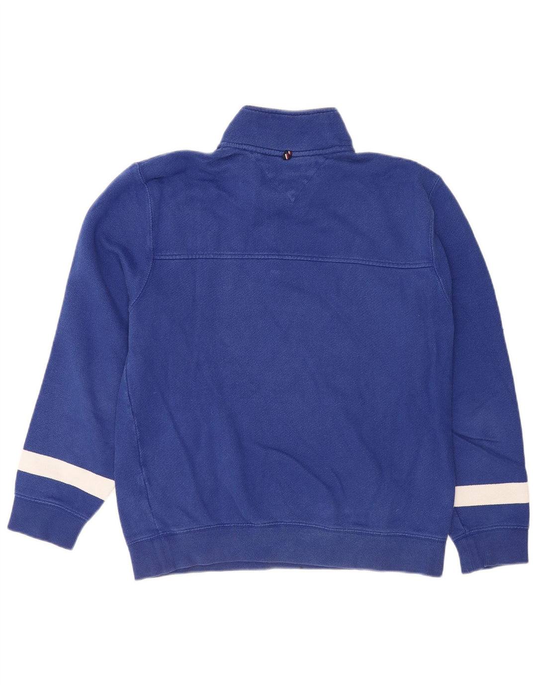 Tommy Hilfiger Sweat-shirt à col zippé pour homme en coton bleu moyen