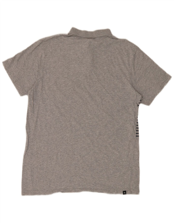 Rip Curl Polo coupe décontractée pour hommes, grand rayé gris