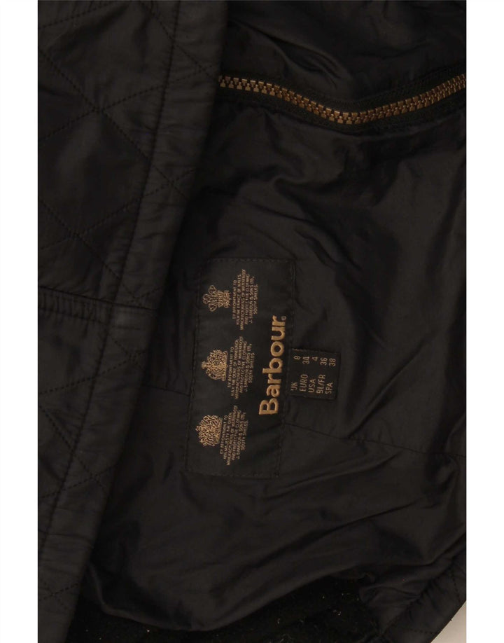 Barbour Veste matelassée à capuche pour femme UK 8 Small Noir