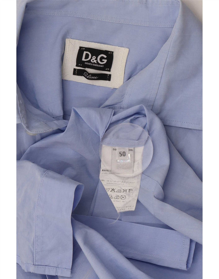 Dolce & Gabbana Chemise Slim Fit IT 50 Coton Bleu Moyen Homme