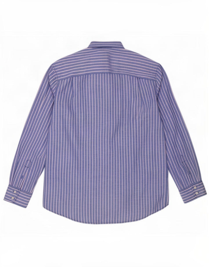 Chemise Boden homme en lin à fines rayures bleu moyen
