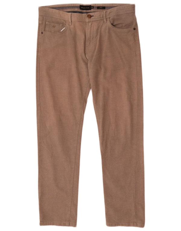 Massimo Dutti Mens Slim Fit Casual Trousers EU 40 Medium W31 L29 Brown