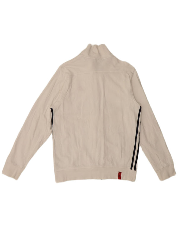 Adidas Mens Tracksuit Top Jacket UK 38/40 Medium White Cotton