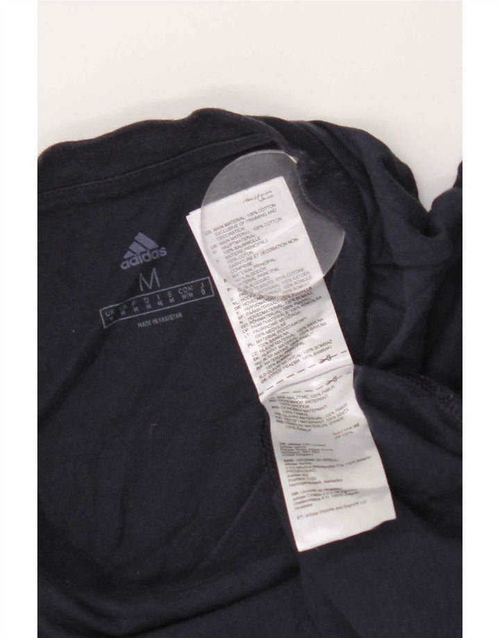 Adidas T-Shirt Graphique Homme Bleu Marine Moyen Coton