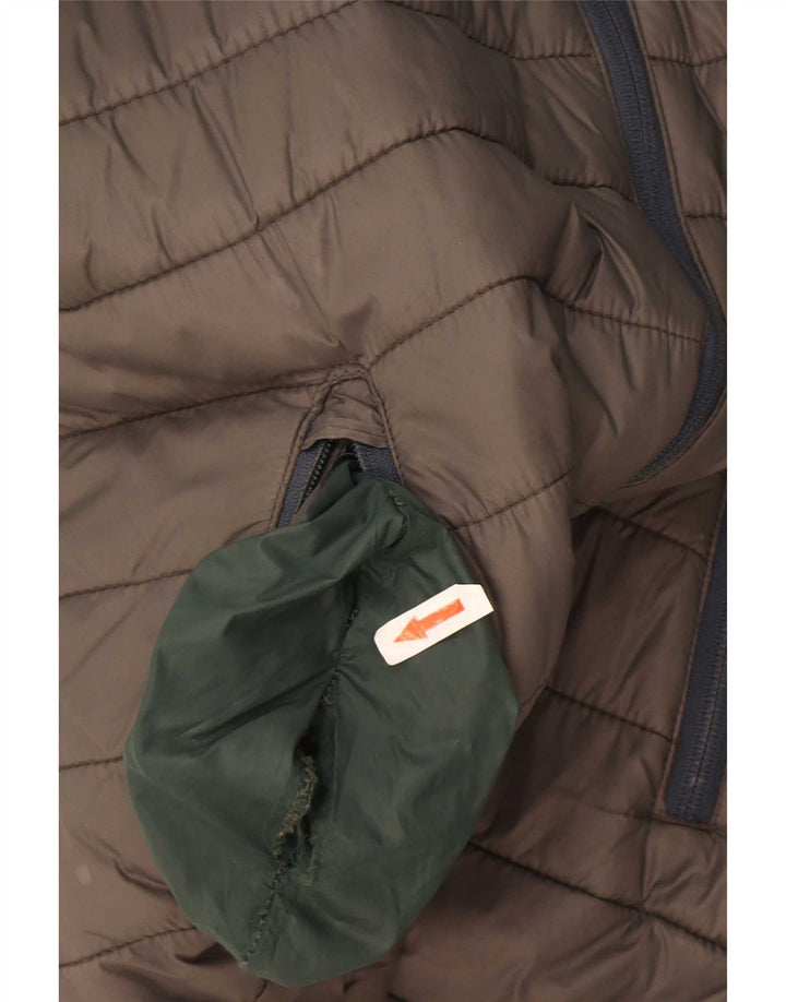 North Sails Veste matelassée à capuche pour hommes UK 36 Small Grey Nylon