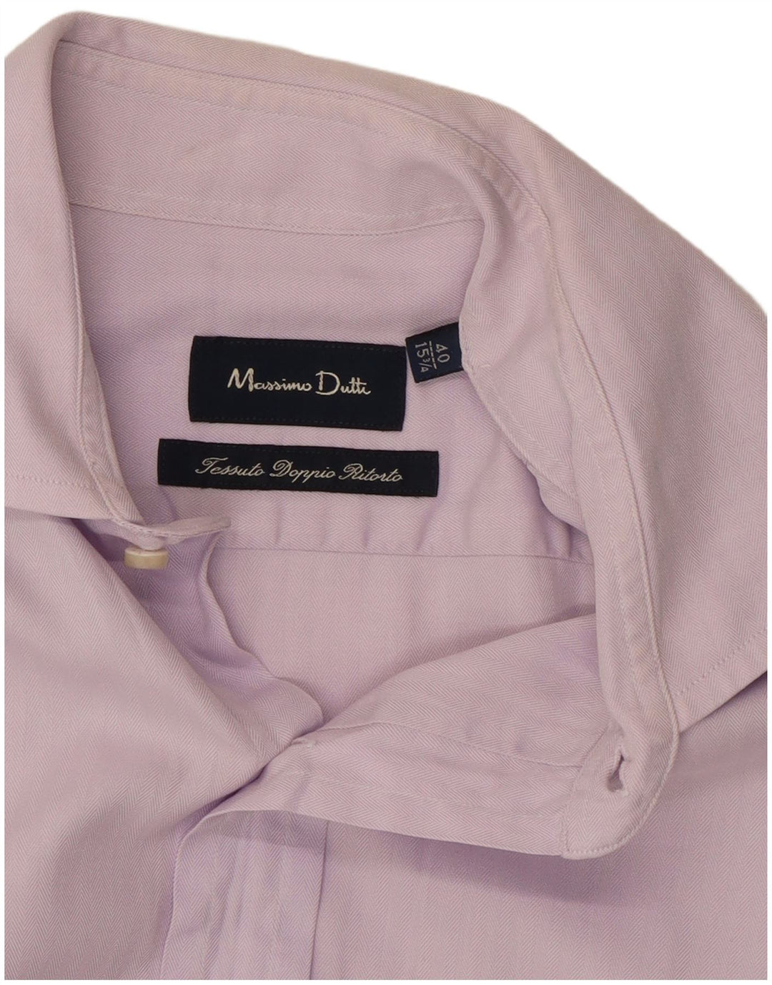 Massimo Dutti Chemise Homme Taille 15 3/4 40 Chevrons Violet Moyen