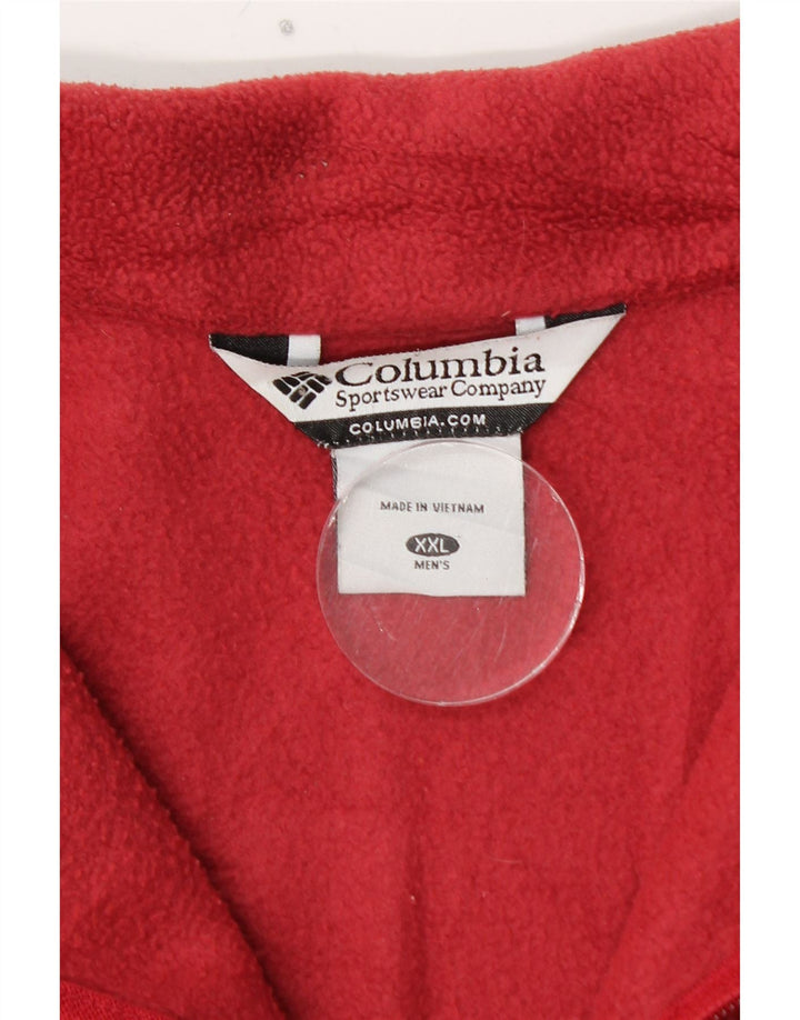 COLUMBIA Veste Polaire Homme UK 44 2XL Rouge Polyester