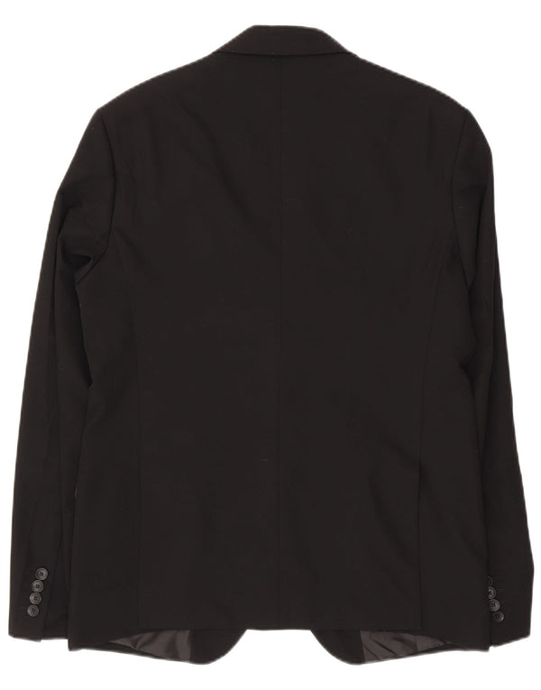 Zara Veste blazer à 2 boutons pour homme EU 50 Noir moyen