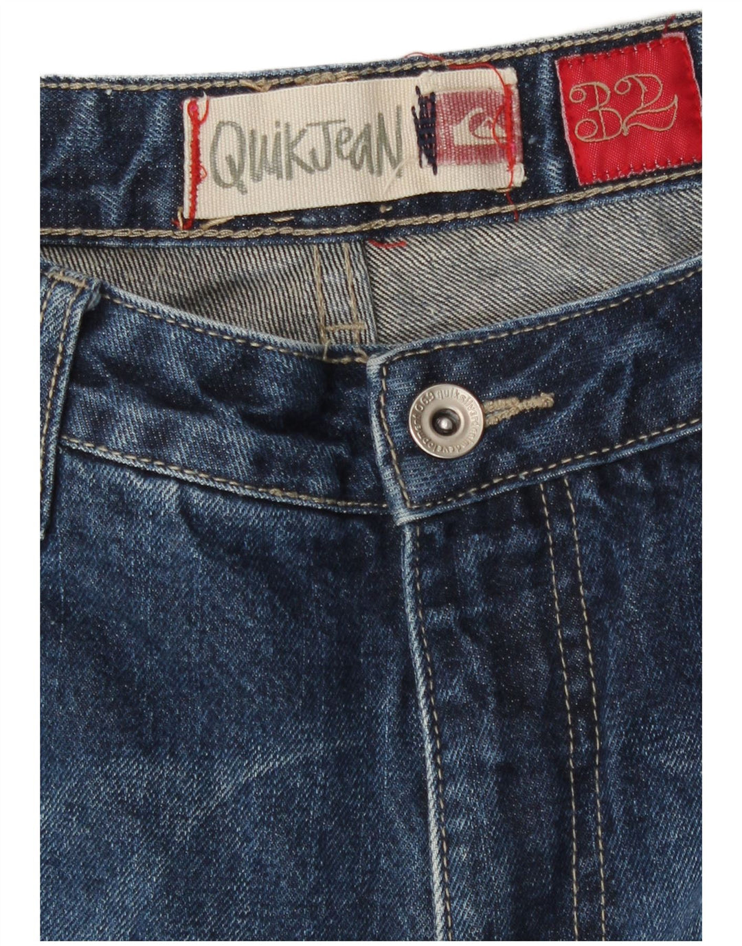 Quiksilver Jean Bootcut Graphique Homme W32 L31 Bleu Coton
