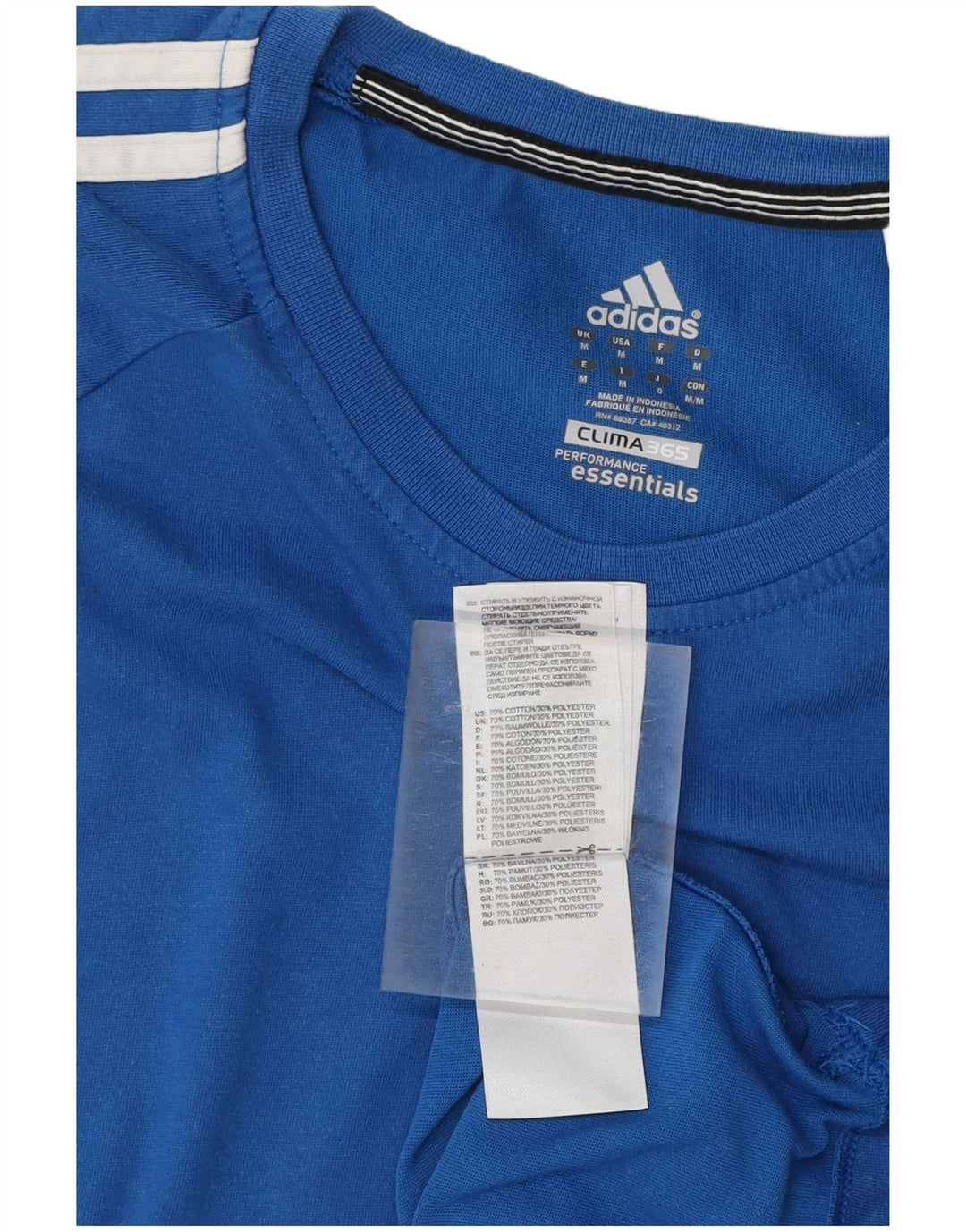 ADIDAS T-Shirt Clima 365 Homme Bleu Moyen Coton