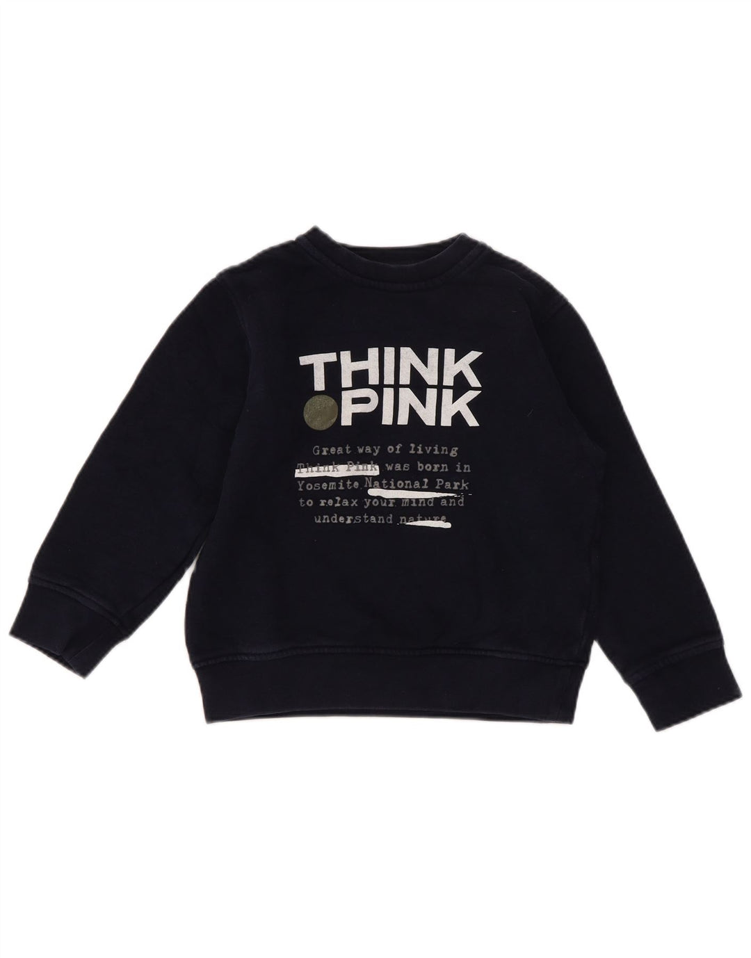 Think Pink Sweat-shirt graphique coupe régulière pour garçon 4-5 ans Bleu marine