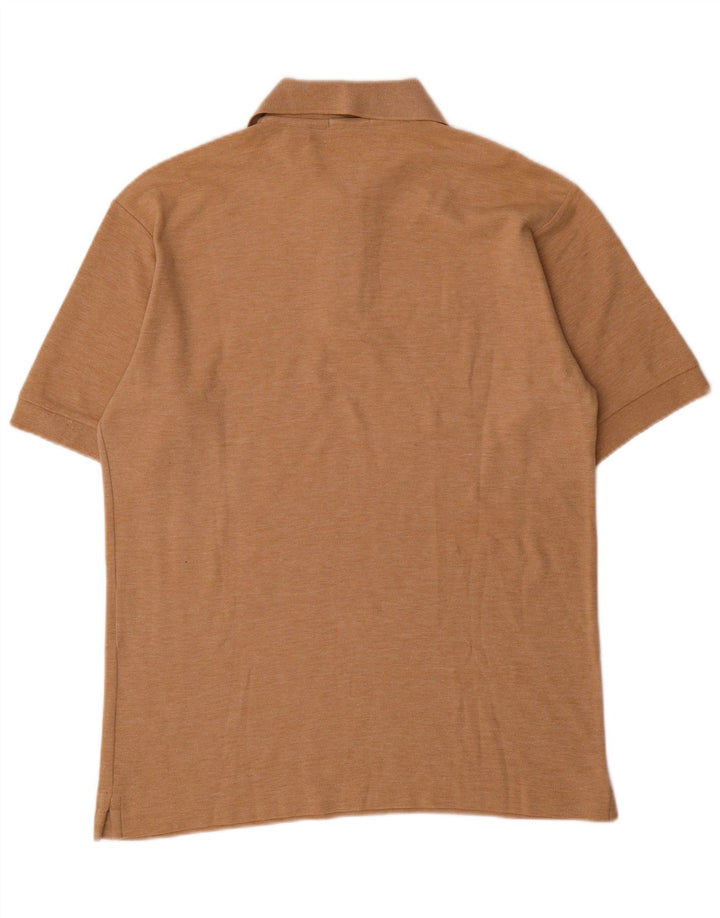 FILA Polo Homme IT 46 Small Marron Moucheté Coton