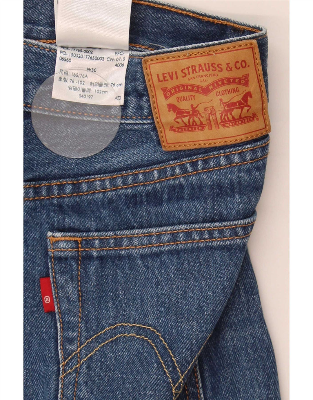 Levi's Mini Jupe En Jean W30 Femme Bleu Moyen Coton