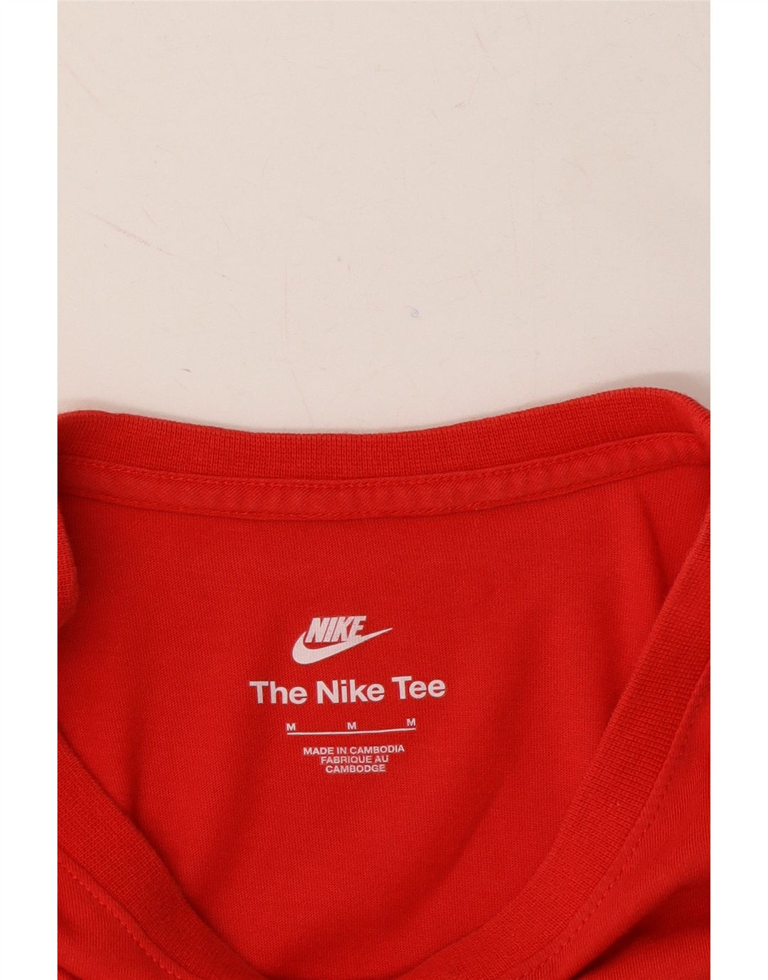 NIKE Mens T-Shirt Top Medium Red Cotton Vintage Nike and Second-Hand Nike from Messina Hembry 