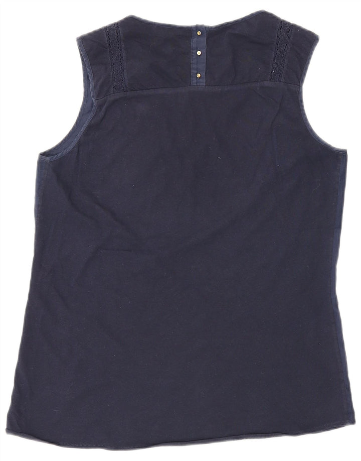 Massimo Dutti Débardeur pour femme UK 12 Bleu marine moyen