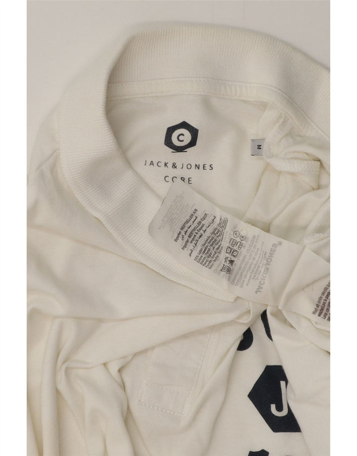 JACK & JONES Polo Core Graphic Homme Blanc Moyen Coton