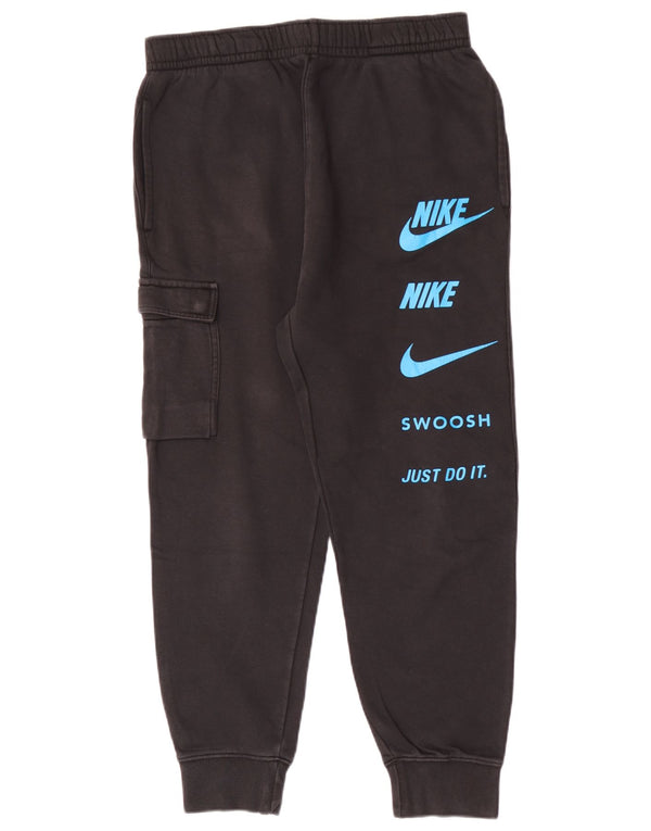 Nike Pantalon de survêtement graphique pour homme en coton noir moyen