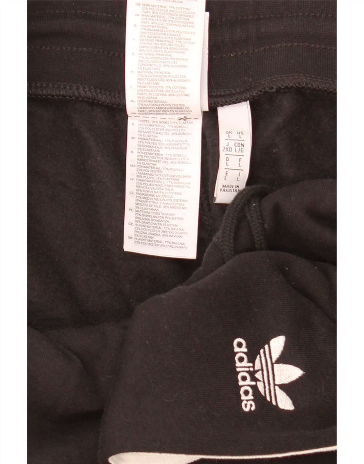 Adidas Pantalon de survêtement pour femme en coton noir Taille L