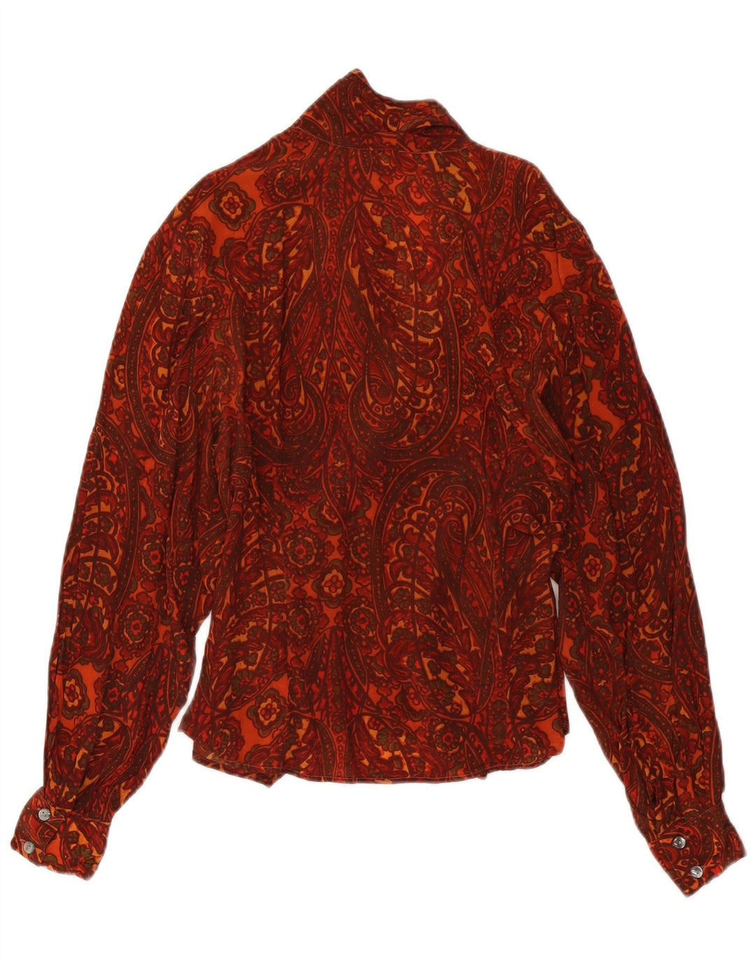 Blouse chemise femme vintage IT 44 Medium Burgundy Paisley
