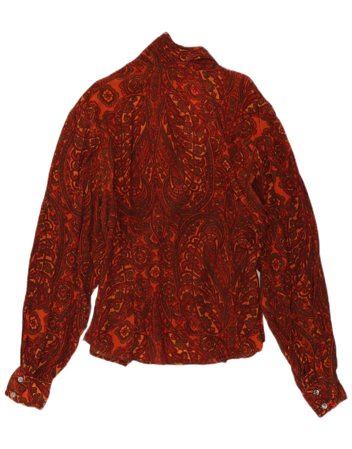 Blouse chemise femme vintage IT 44 Medium Burgundy Paisley