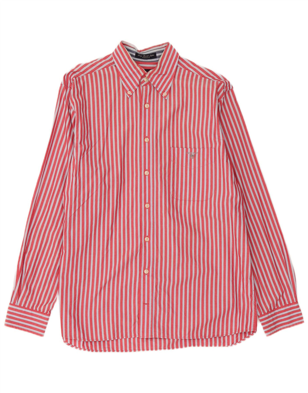 Gant Chemise Homme Rayé Rouge Moyen Coton