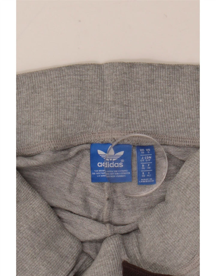 Adidas Pantalon de survêtement pour femme UK 10 Petit Gris Moucheté